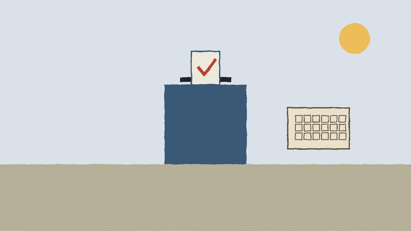 Ballot box and calendar - illustration, Jake Team LLC