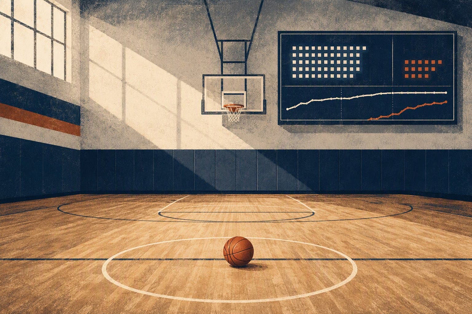 Basketball Momentum Shift - illustration, Jake Team LLC