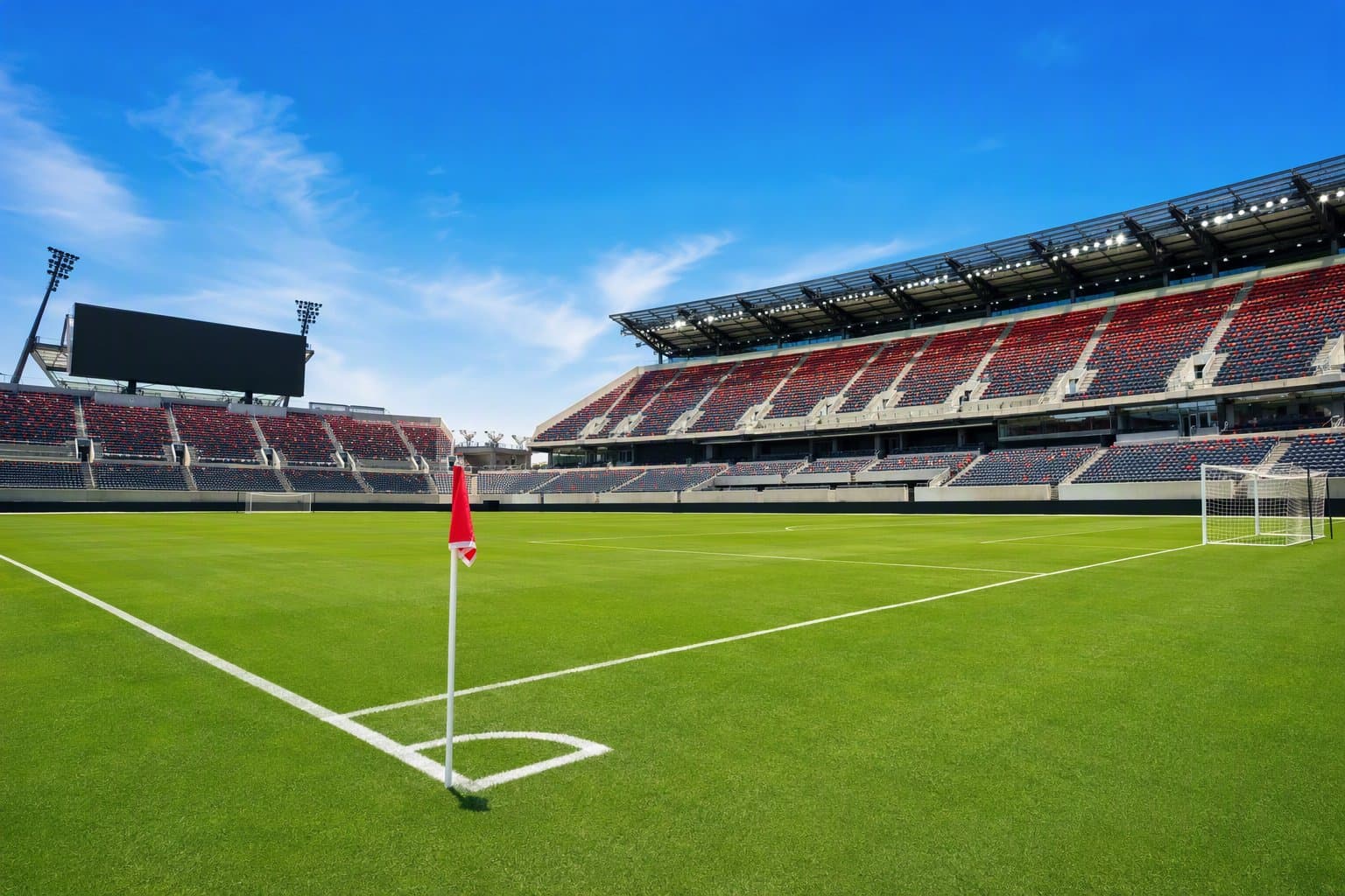 empty stadium pitch - illustration, Jake Team LLC