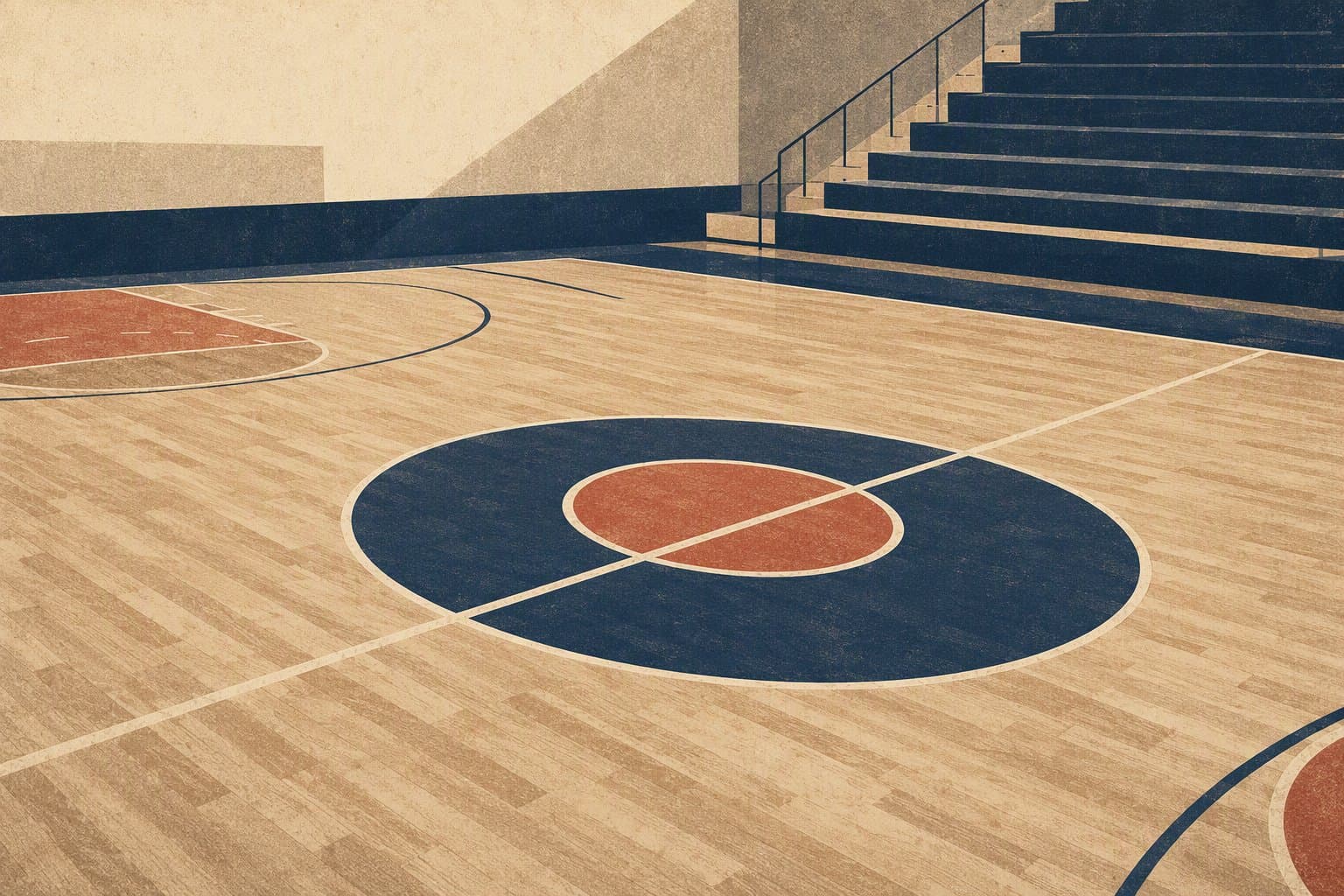 basketball court - illustration, Jake Team LLC