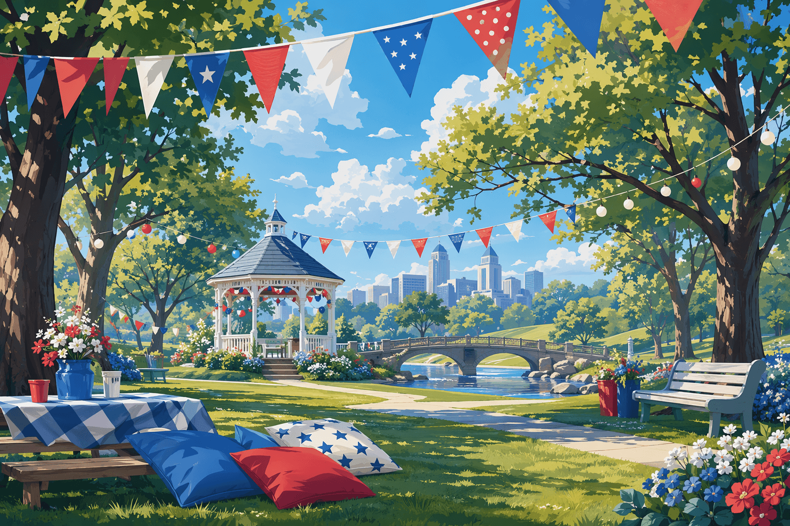 Park celebration - illustration, Jake Team LLC