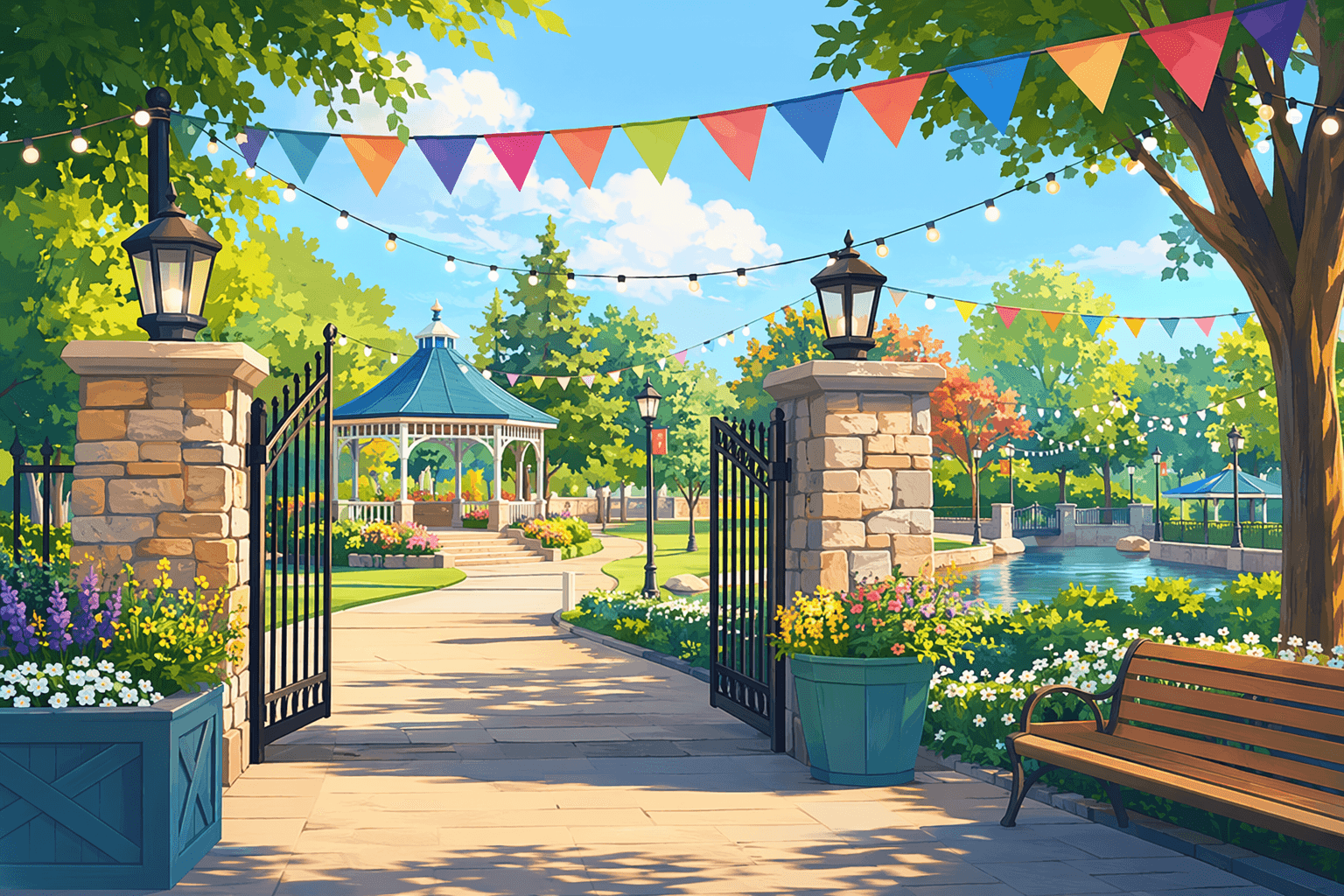 Theme Park Celebration - illustration, Jake Team LLC