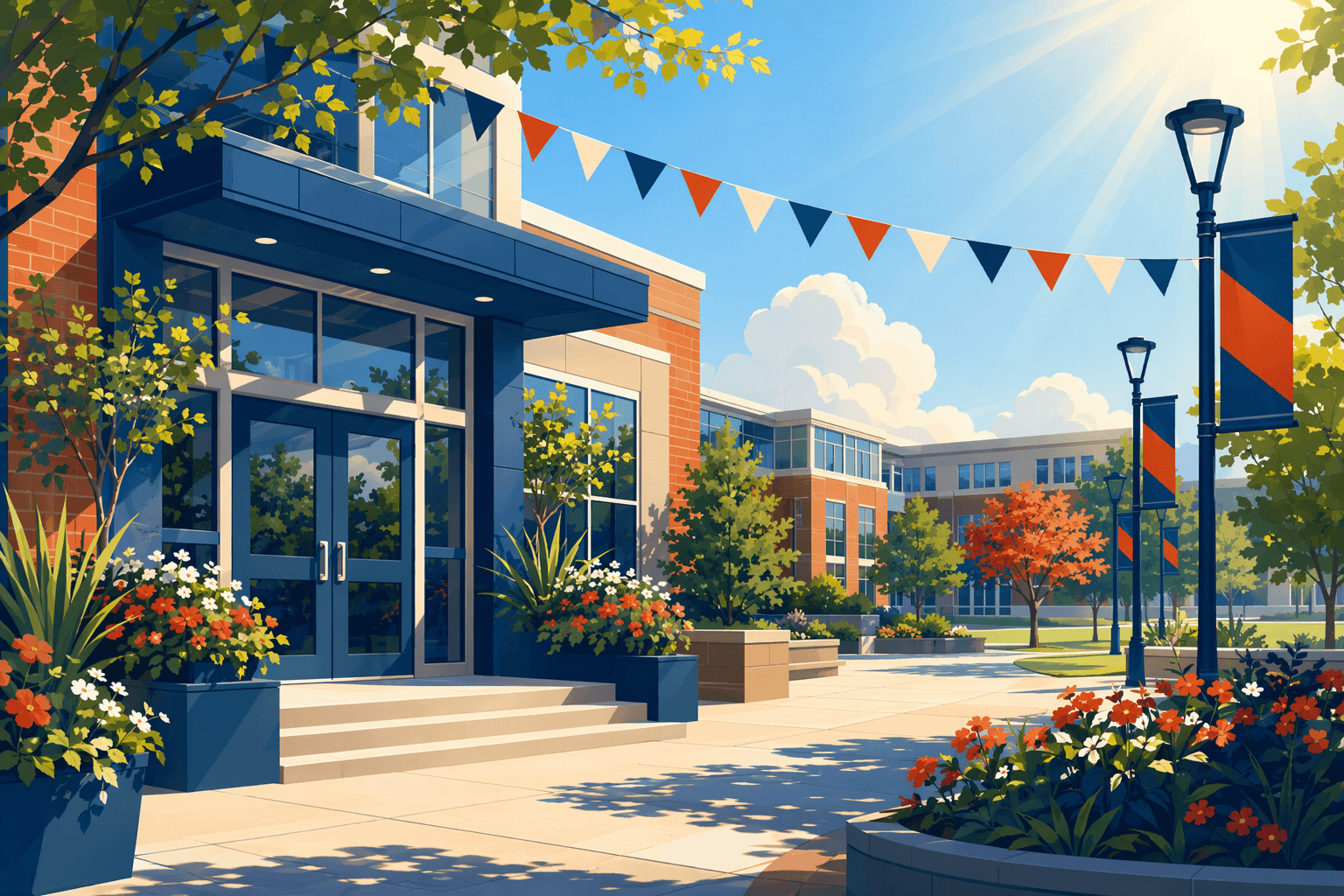 New School Groundbreaking - illustration, Jake Team LLC