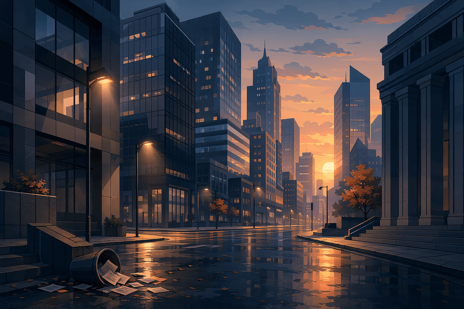 Downtown Business - illustration, Jake Team LLC