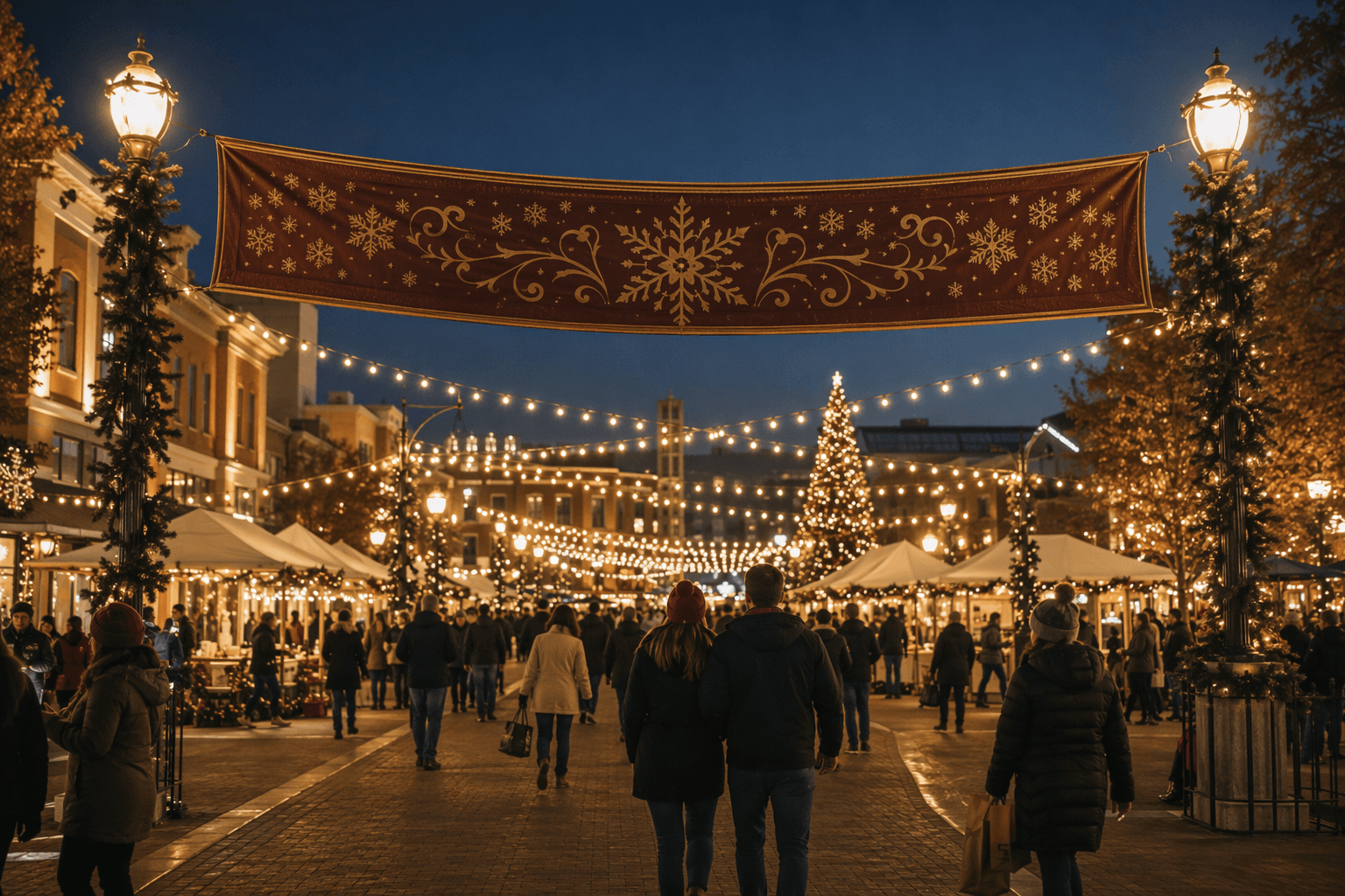 community holiday display - illustration, Jake Team LLC