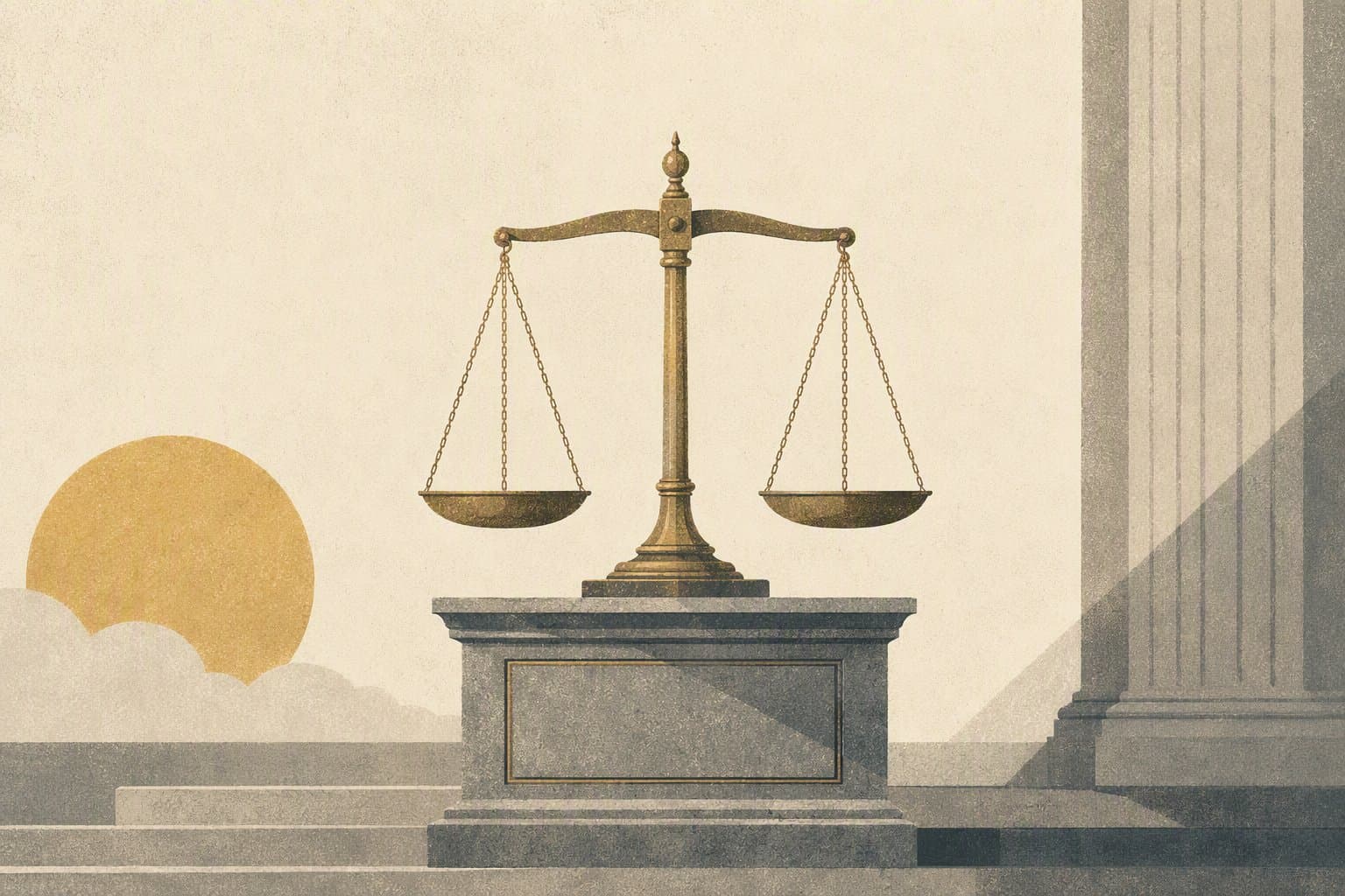 justice scales - illustration, Jake Team LLC