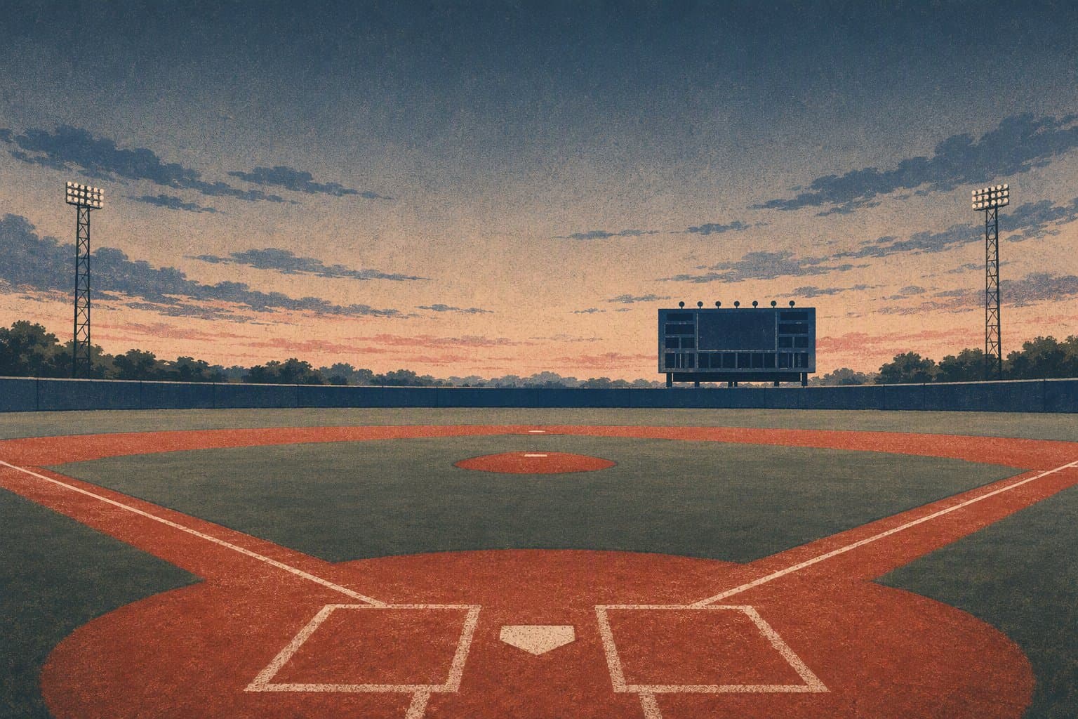 Empty stadium lights - illustration, Jake Team LLC