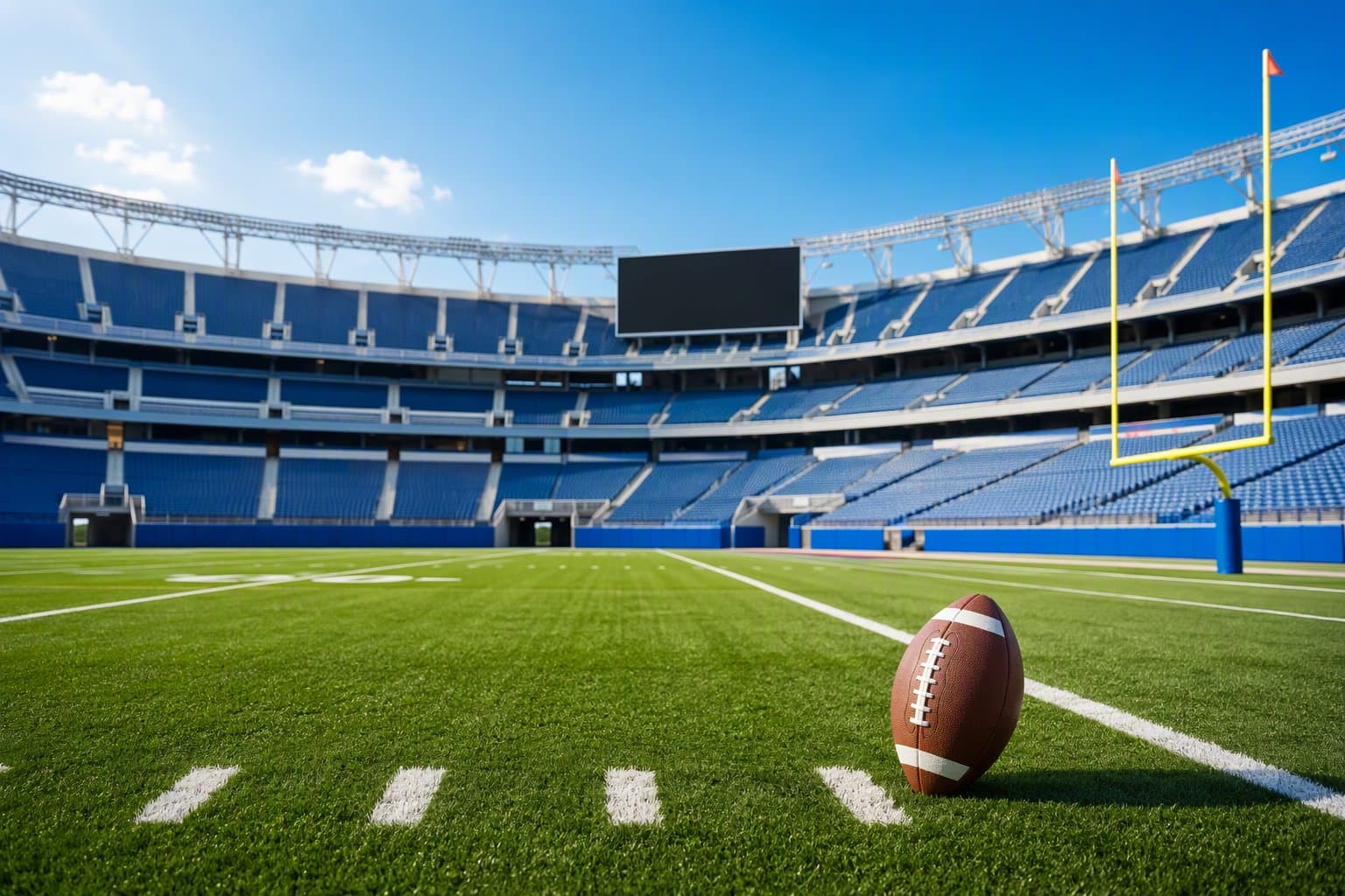 Sunlit Football Stadium - illustration, Jake Team LLC