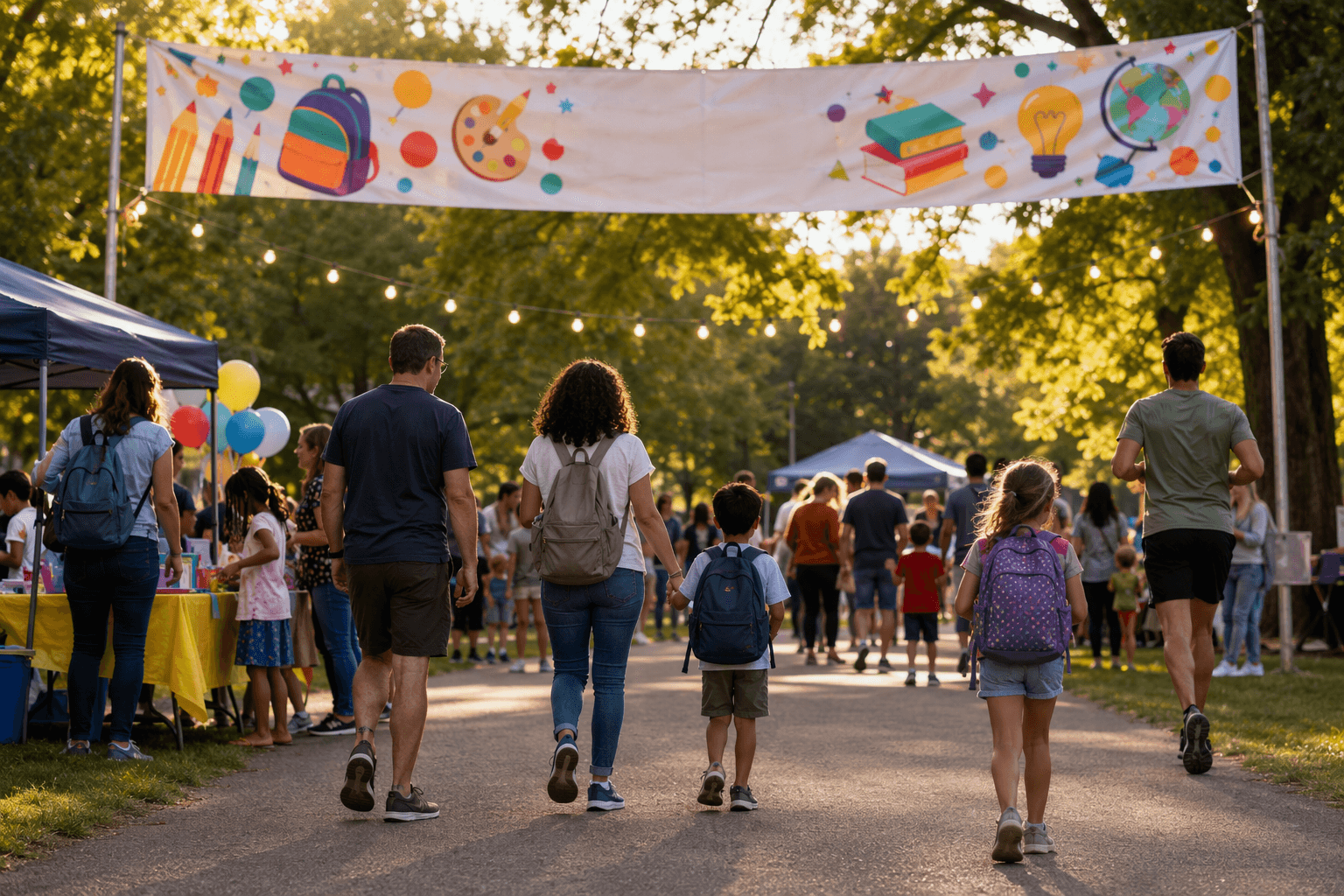 community back-to-school fair - illustration, Jake Team LLC