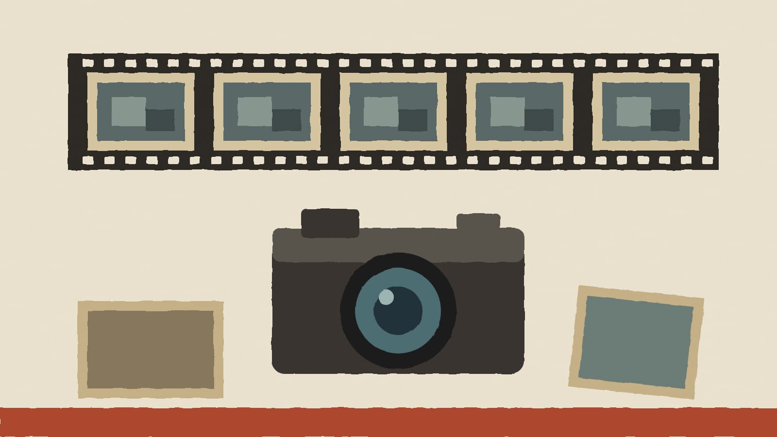 Archive negatives and camera - illustration, Jake Team LLC