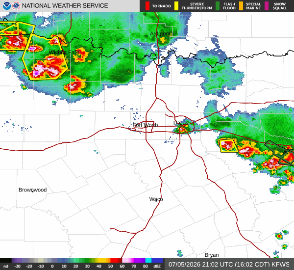 National Weather Service radar for North Texas (KFWS)