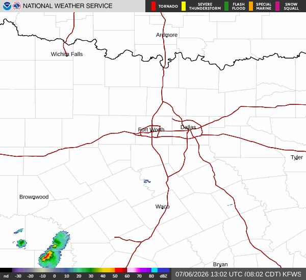 National Weather Service radar for North Texas (KFWS)