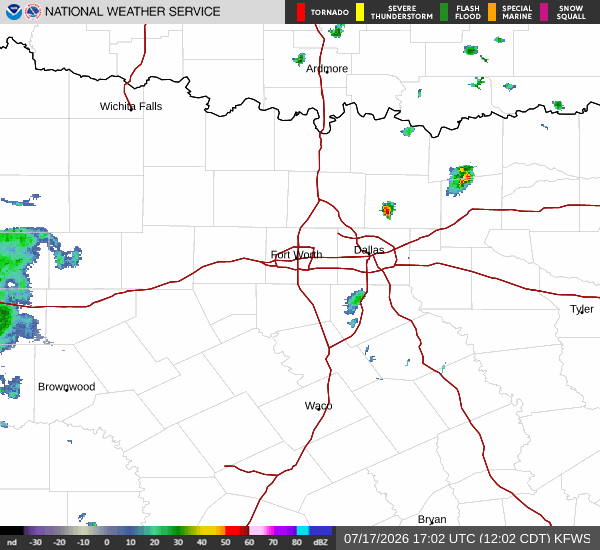 National Weather Service radar for North Texas (KFWS)