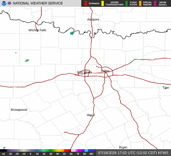 National Weather Service radar for North Texas (KFWS)