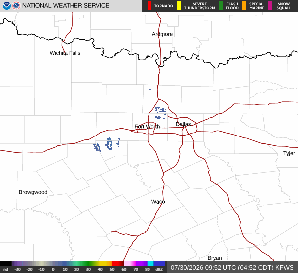 National Weather Service radar for North Texas (KFWS)