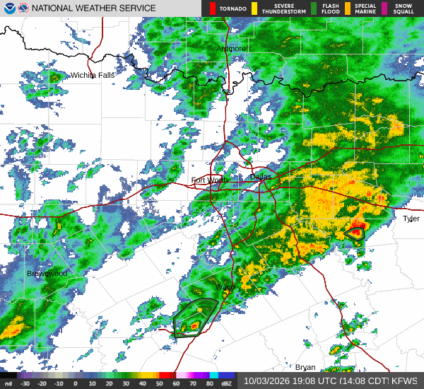 National Weather Service radar for North Texas (KFWS)