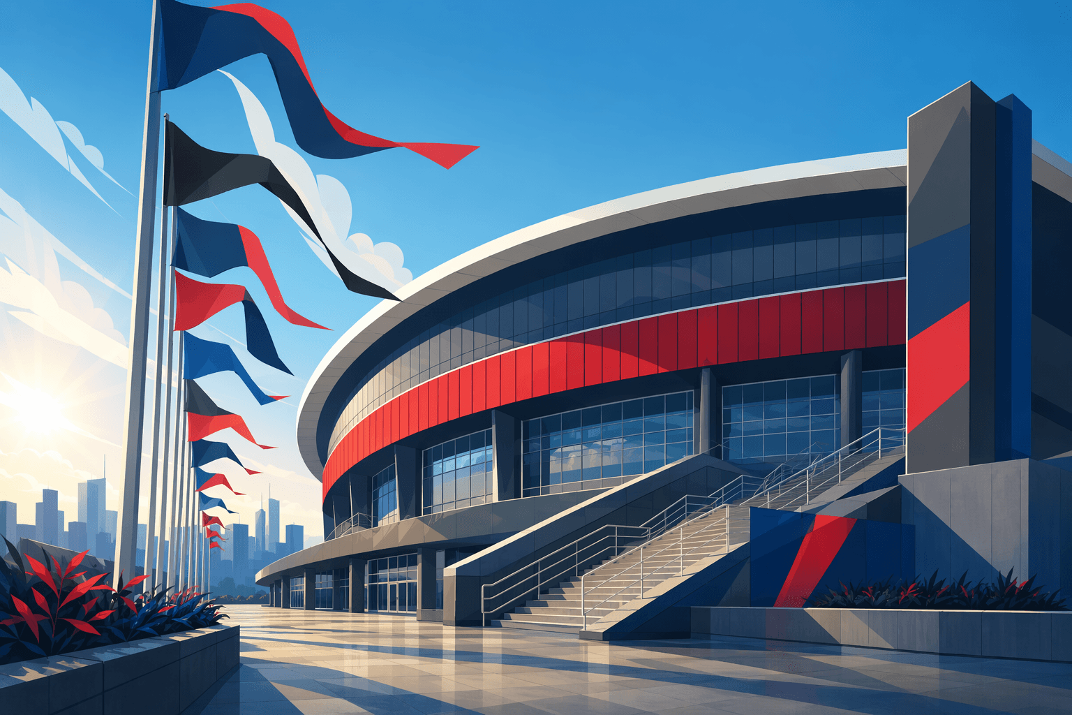Arena exterior - illustration, Jake Team LLC