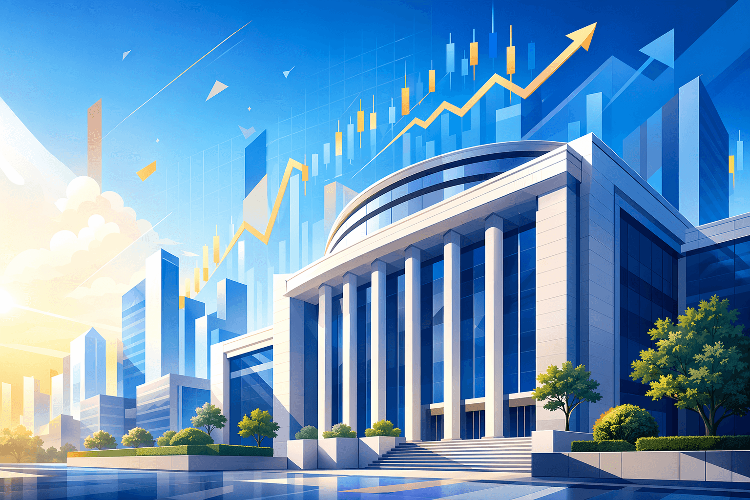 Stock Exchange Launch - illustration, Jake Team LLC