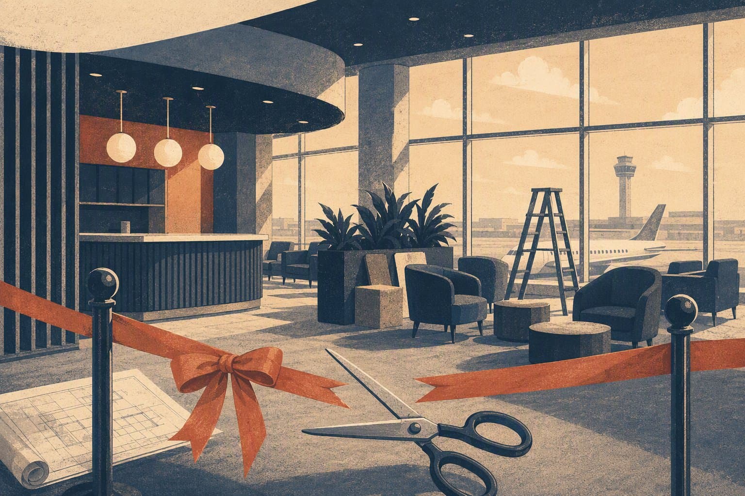 Airport Lounge Construction - illustration, Jake Team LLC