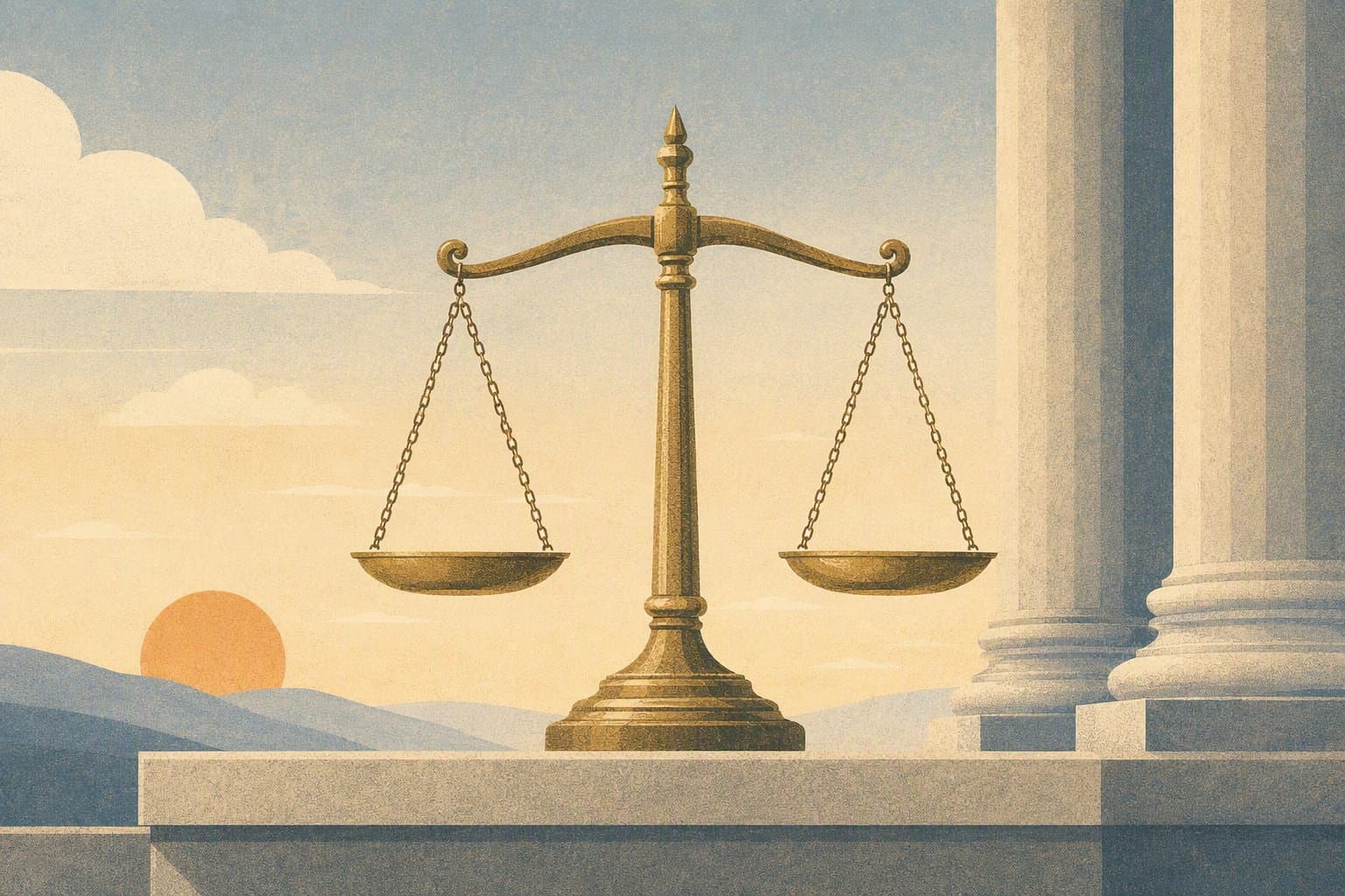 Justice scales - illustration, Jake Team LLC